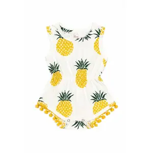 Pineapple Pom Pom Romper
