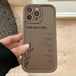 High Bamboo Brown Christian Youngsters's Aesthetic TPU Anti-Fall Full Coverage Precision Protective Case for Apple iPhone 6/7/8/X/Xs/Xr/Xs Max/11/12/13/14/15/16 Pro Max