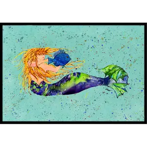 Carolines Treasures  36 x 24 in. Mermaid Indoor Or Outdoor Doormat