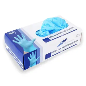 Disposable Gloves,  Free and Latex Free,  Prep, Cooking, Cleaning Use, 100 Count, Size X-Large, Blue
