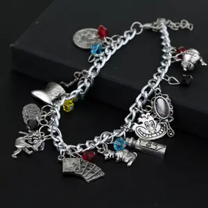 Hot Sale Alice in Wonderland Bracelet| Poker & Hat Charm Women Fashion Jewelry