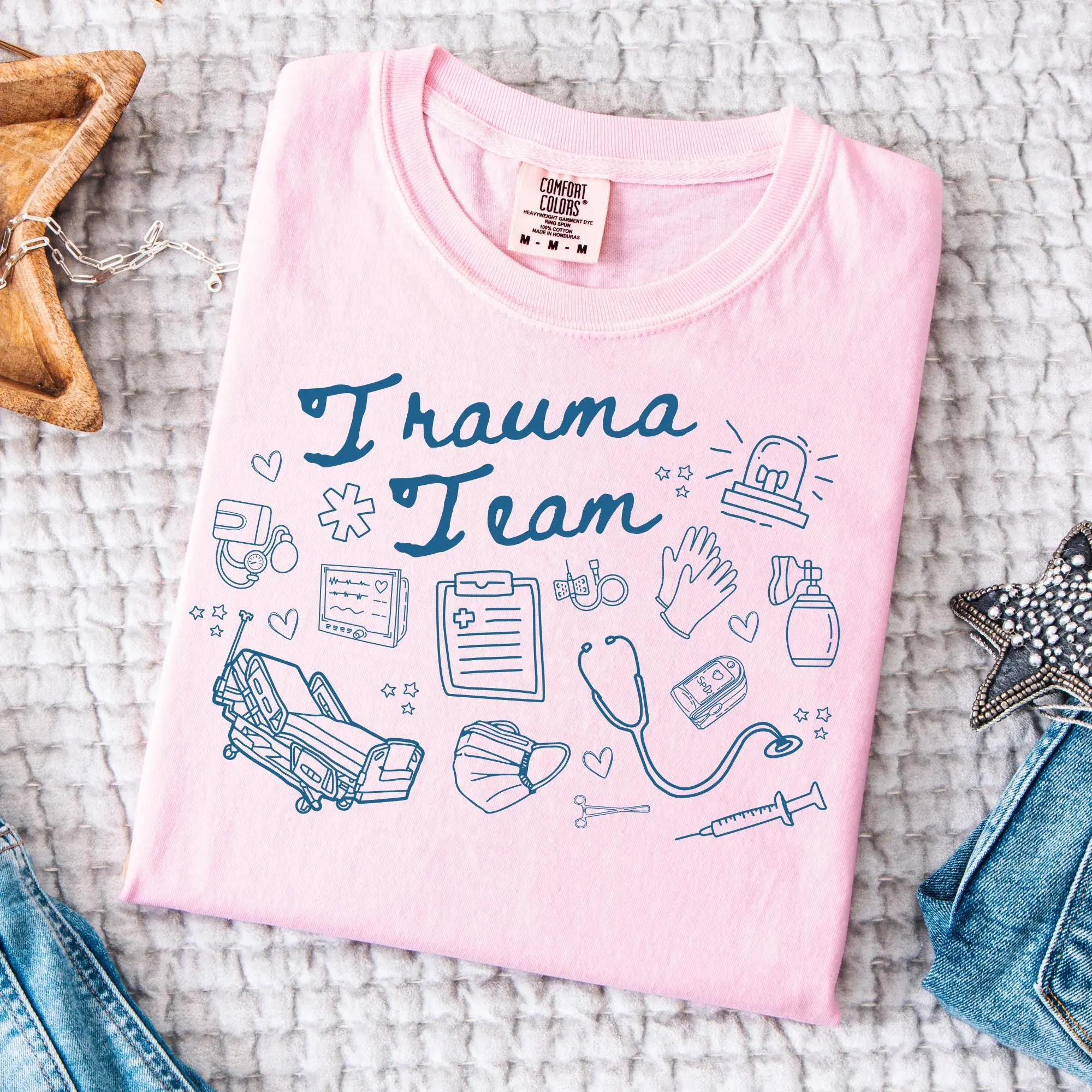 Trauma Team Shirt Comfort Colors Trauma ICU Nurse Shirt Trauma Nurse Tee Summer Physician Assistant TShirt Emergency Medicine Physician Top