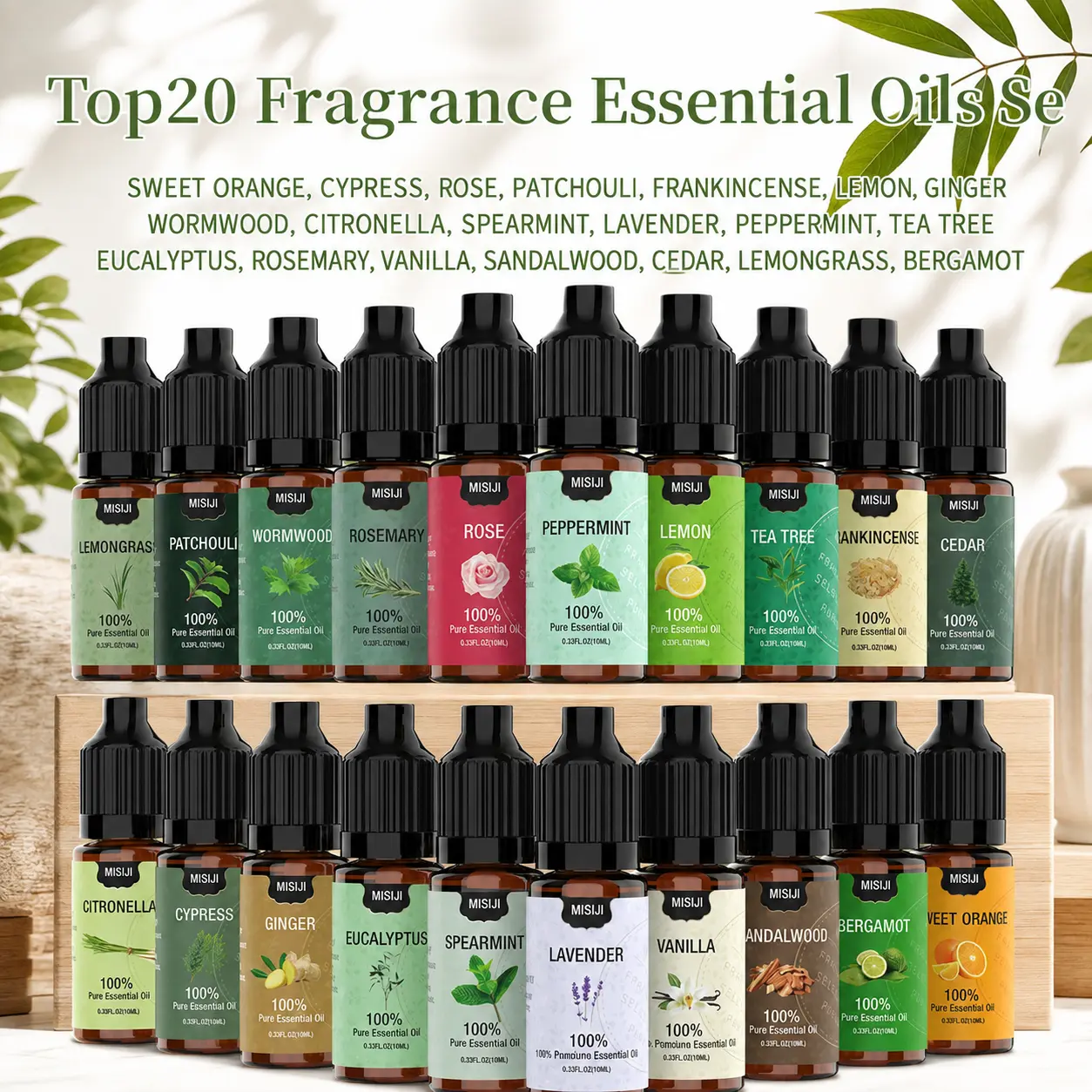 10/20pcs Essential Oils Set-Essential Oils for Diffuser for Home, Air Freshening Diffuser Oils Scents For, Laundry, Candle, Humidifiers 10/20 × 10ML. Ideal Valentines Day Gift for Women, Friends, Lover