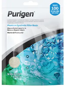 Seachem Purigen - Aquarium Filter Media - 100ml in Mesh Bag - Clears Yellow & Brown Water - Rated for up 100 Gallons - Reusable Filter Media
