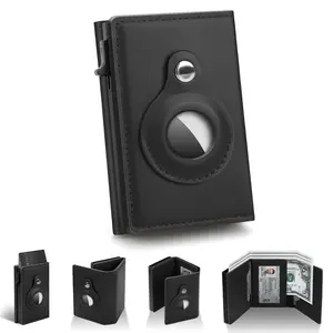 Portable Leather Smart Wallet RFID Blocking Slim Minimalist 6-9 Card Capacity ID Window Cash Slot Ultrathin Design for Everyday Carry