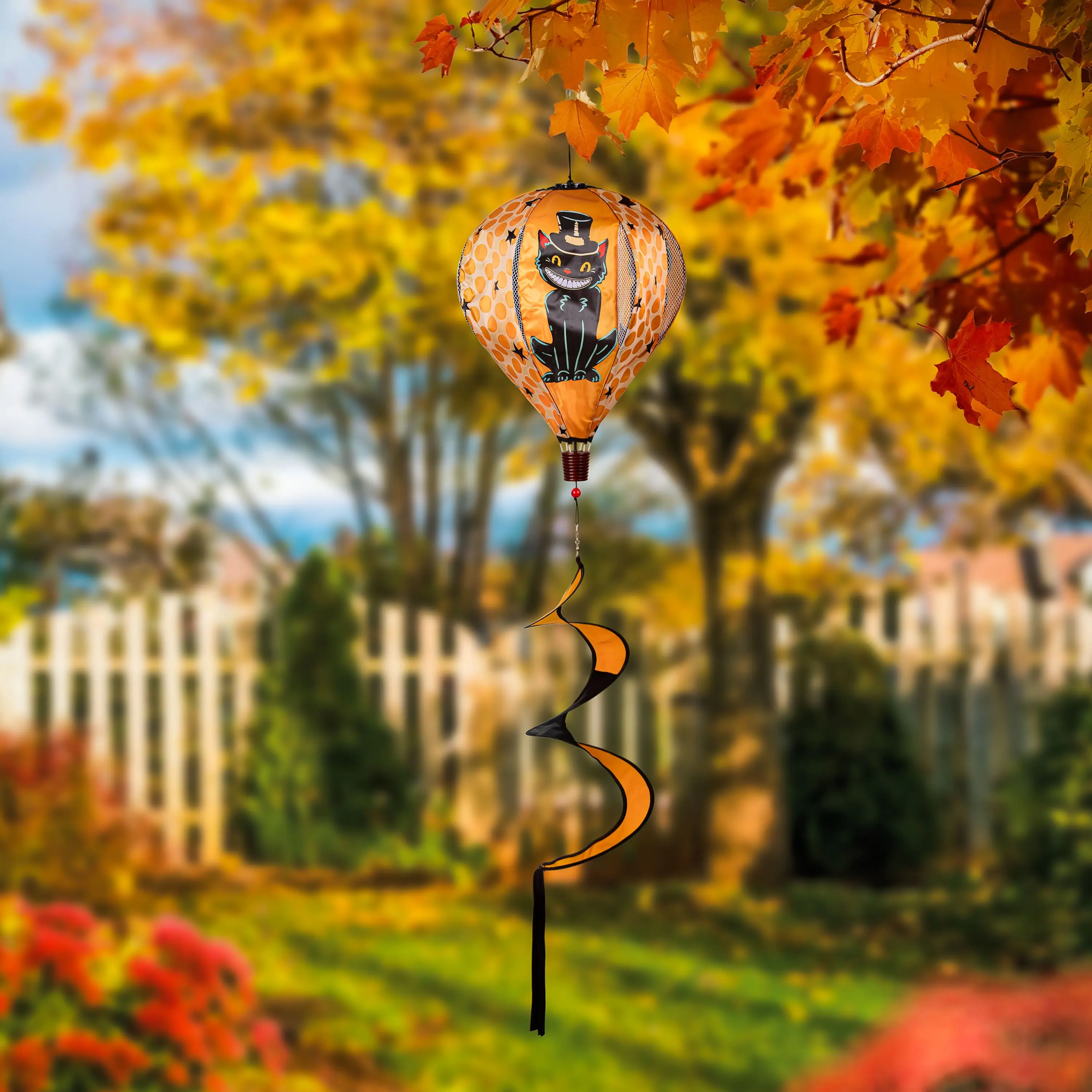 Halloween Trio Black Cat Balloon Spinner