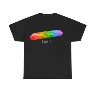 Funny Pride French Gay Joke Unisex Tee | LGBT Baguette T-Shirt, Gift for Gay Friend, Stupid Meme Shirt