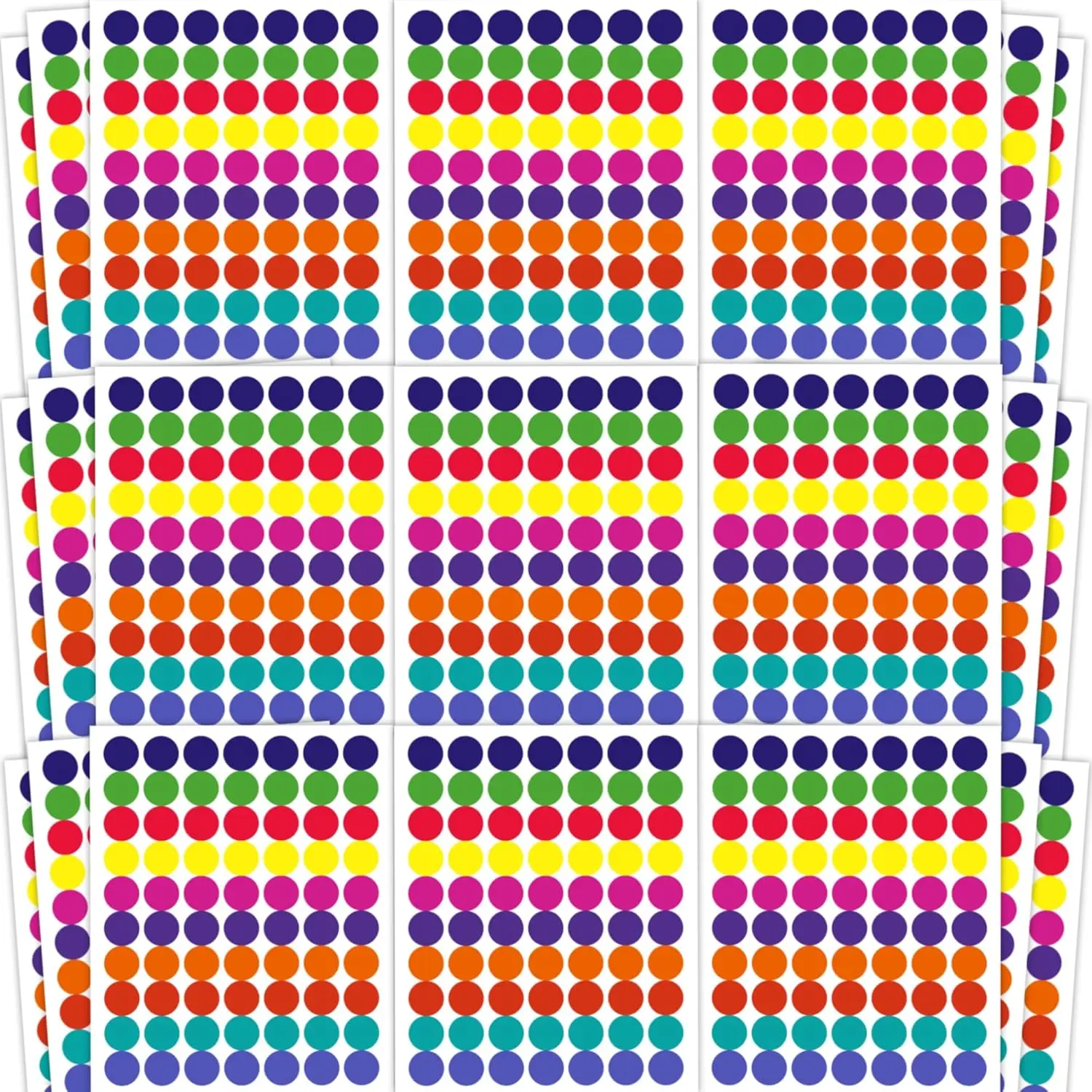 Dot Stickers - 1400 PCS Colored Circle Stickers for Kids | Garage Sale Price Label Stickers | Back to School Supplies for Toddlers,Adults,Teacher Essentials Stuff,Classroom Must Haves,Office Decor