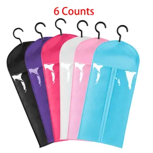 4/6/8PCS Wig Storage Bag With Hook Wig Storage Hanger Zipper Transparent Dustproof Wig Storage Bag, Hair Extension Holder Wig Bag Wig Storage For Multiple Wigs Holder Hair Extension Hanger Wig Tool Wigs Accessories For Salon & Home Use Halloween