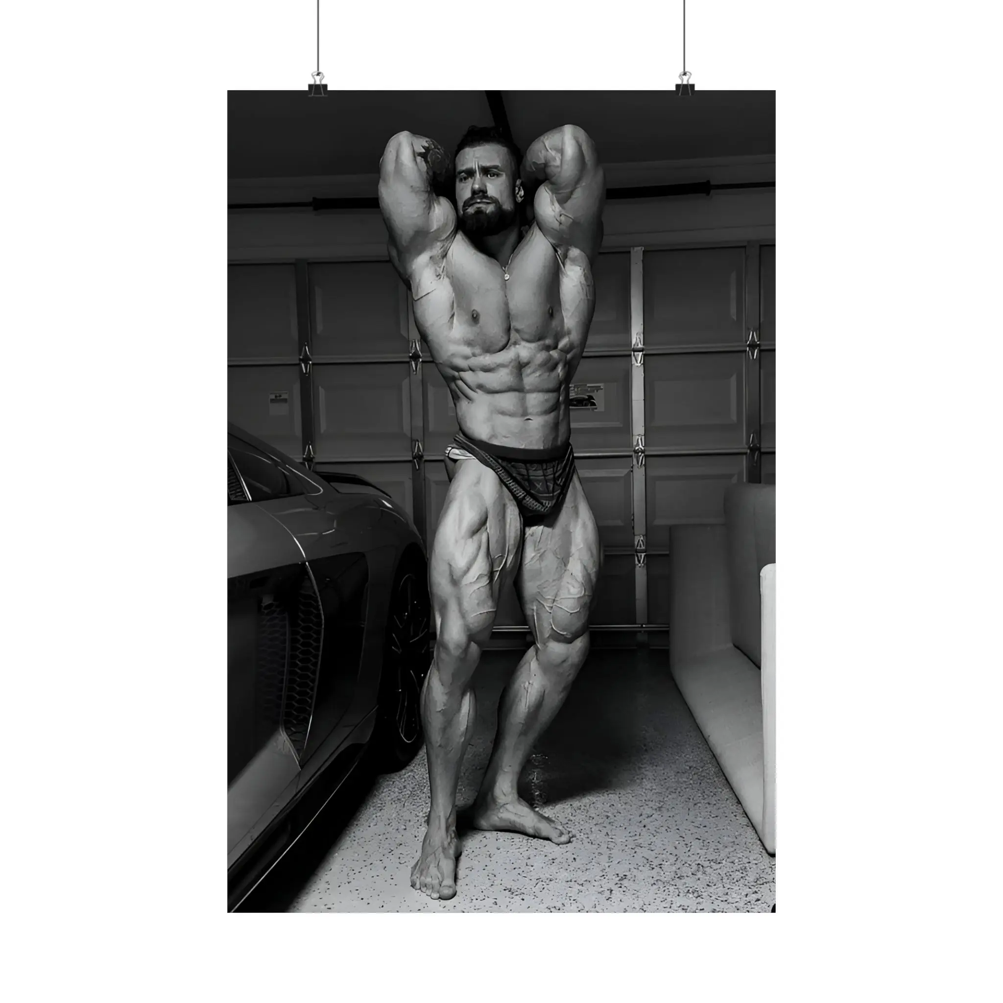 Chris Bumstead "Daddy CBUM" Thavage Mr. Olympia Champion CBUM Posing Premium Poster 2