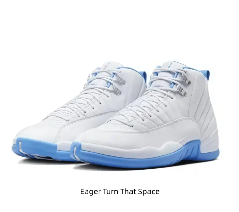 Full-grain white leather high tops with pale blue outsole for premium casual style. Cloud-soft foam lining, elastic midsole eases walking fatigue, durable light blue sole for work & weekend walks.