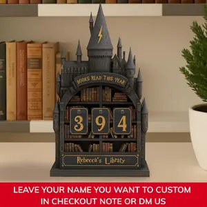 Vintage Book Read Tracker, Personalized Book Lover Gift, Reading Tracker, Books Read This Year Counter, Reading Lover Gift, Library Decor