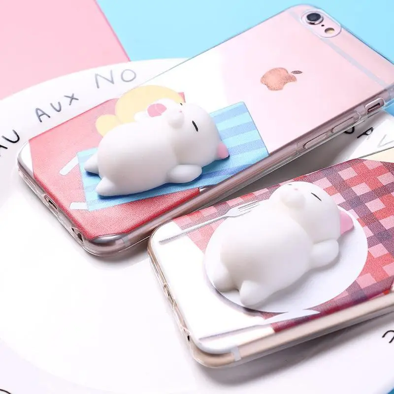 Cat Lover Phone Case with 3D Squishy Kitty Cat Paw