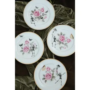 Pushing Daisies Skeleton Plates - Set of 4