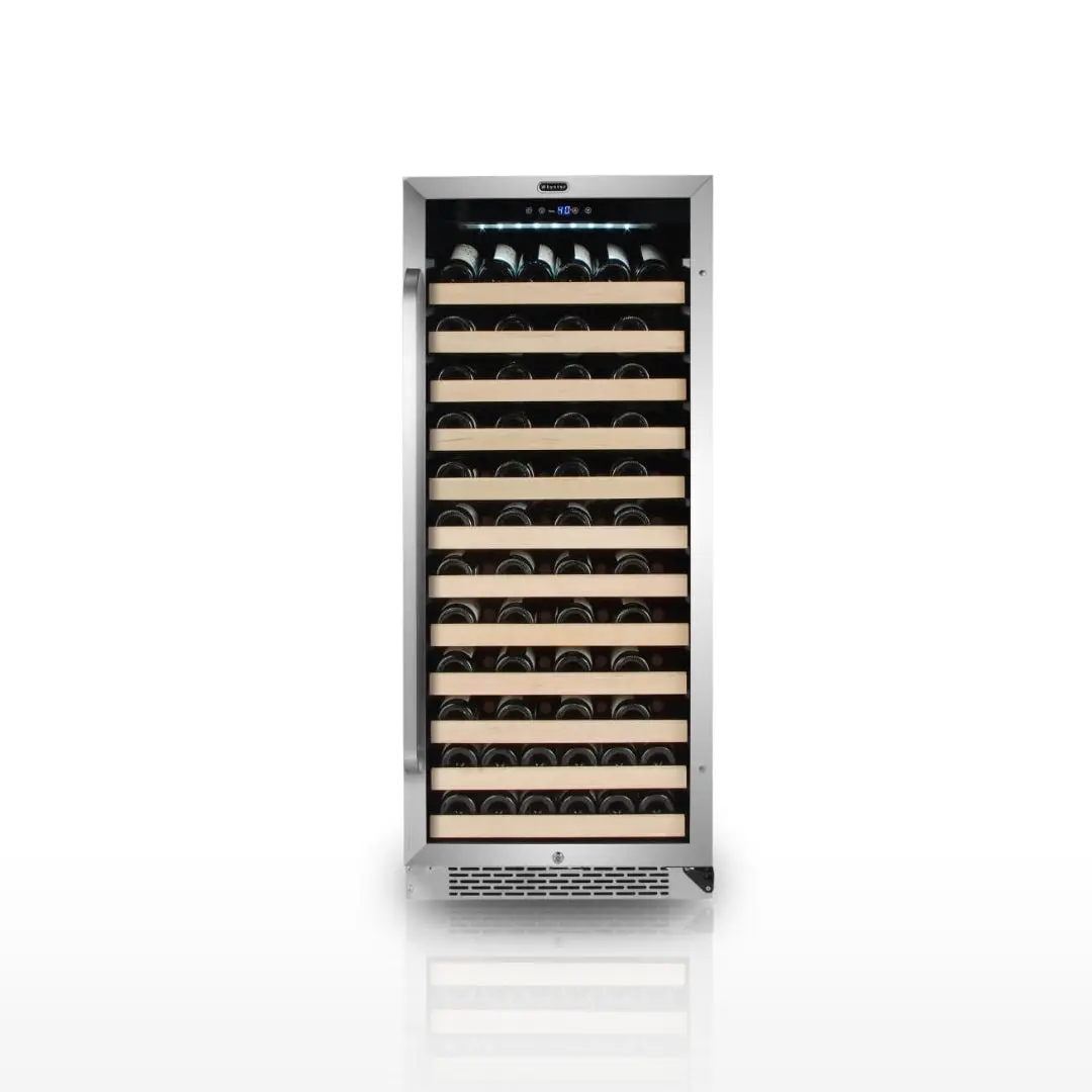 Whynter Premium Quality Built-In Wine Fridge - 100 Standard 750ml Bottles Capacity, Built-In Look, Compressor, Dual Zone, Display Shelf for Collectors | BWR-1002SD