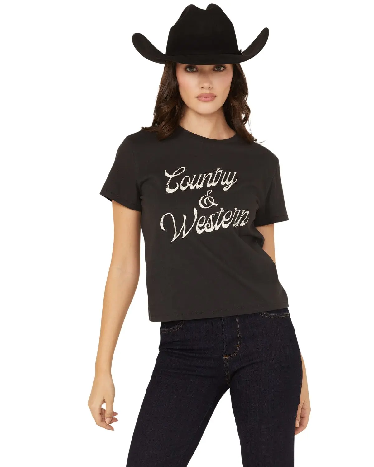 White Crow Women's Women'S Country And Western Short Sleeve Graphic Tee - Pt251550bb
