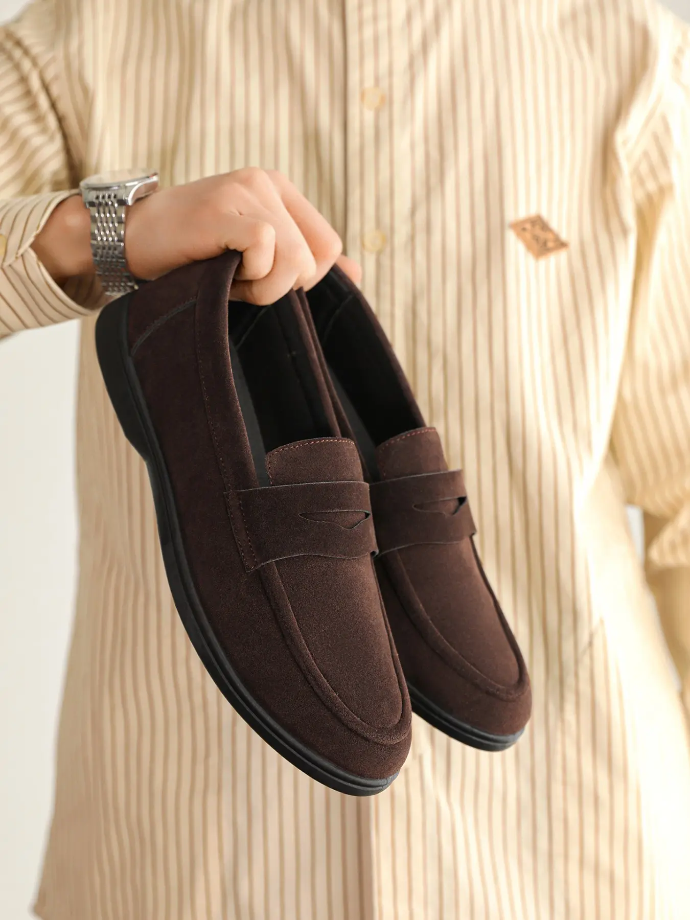 Men's Fashion PU Leather Loafers, Lightweight Slip-On Casual Shoes, Business Style, Business Office Shoes, Waterproof Durable, All Season Wear Footwear