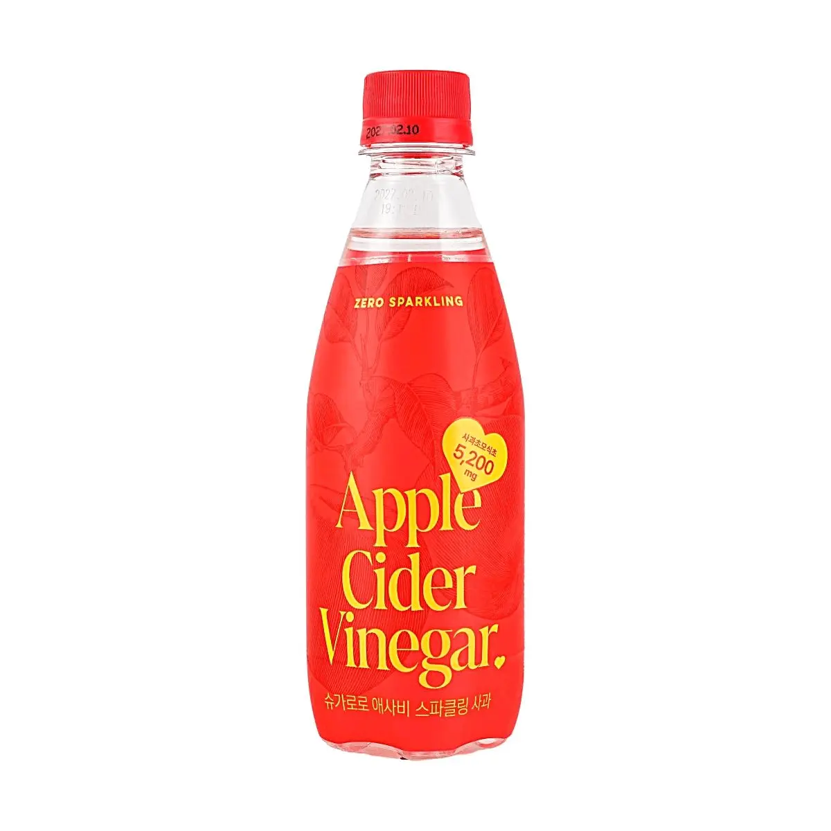 SUGARLOLO Sugar-Free Apple Cider Vinegar Sparkling Water, Korean Apple Flavor, 350ml - Zero Sugar, Low Calorie, Refreshing Drink