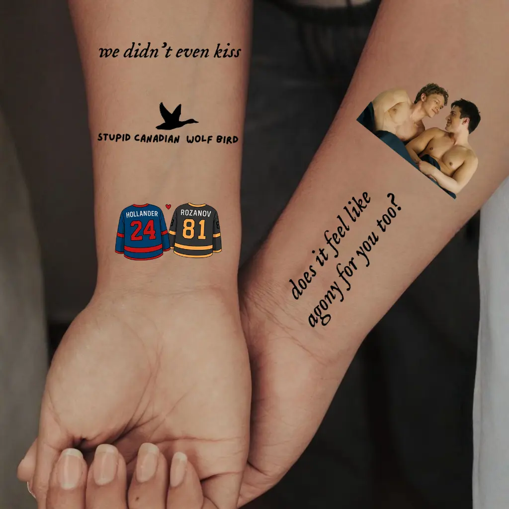 Heated Rivalry Temporary Tattoo, Tattoo Sticker Can Last For 2-3 days, Funny Tattoo, Gift For Fan