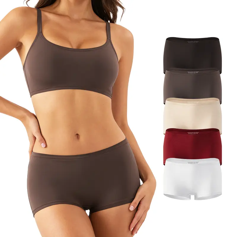 VRCOMFY Women's Panties 5-Pack, Soft & Breathable Underwear, Comfortable Full Coverage Briefs for Everyday Wear, Stretchy & Durable