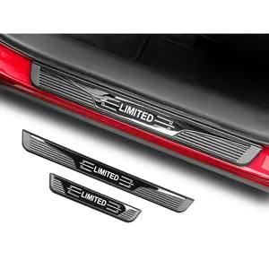 Door Sill Scuff Protector For Toyota Models Car Accessories Stainless Steel Kick Plate Protectors Car Stickers Auto Parts Car Styling