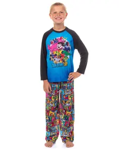 Teen Titans Go! Pajamas Boys' Filmstrip Design 2-Piece Lounge Sleep Set Loungewear