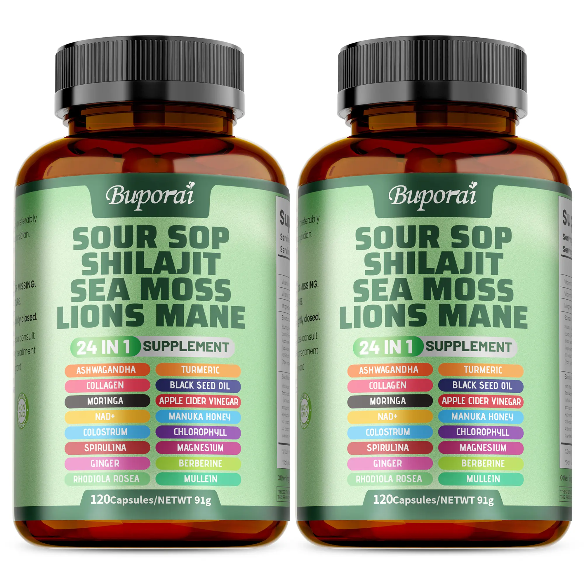 2 bottle of 120 capsules 