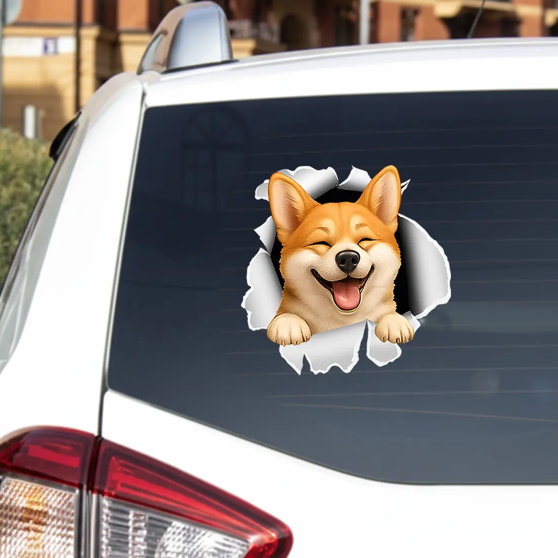 Corgi Sticker - Funny 3D Peeking Dog Car Decal, Pet Lover Gifts, Cute Animal Vinyl Waterproof Bumper Stickers for Car, Truck, Wall & Window