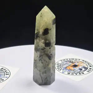 3.75-inch Prehnite with Epidote Tower