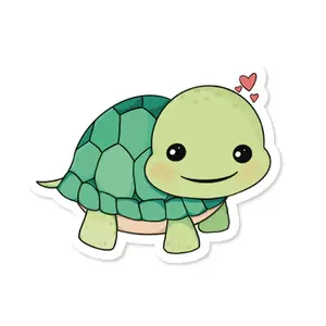 Happy Turtle Vinyl Sticker – Campfires & Coffee