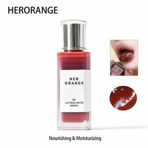 HERORANGE  6 PCs Glass Lip Gloss Mirror Effect Long Lasting Korean Juicy Lip Tint Non-Sticky Transfer-Proof Perfect Festival Halloween Christmas Gift Set Sheer Lip Tint for Teens Lipstick Makeup Glossy Cosmetic lip stain lip stain peel。