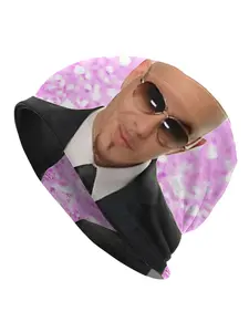 1PC	Skullies Beanies Caps Mr Worldwide Pitbull Cursed Meme Thin Hat Autumn Spring Bonnet Hats Men Women's Hip Hop Ski Cap