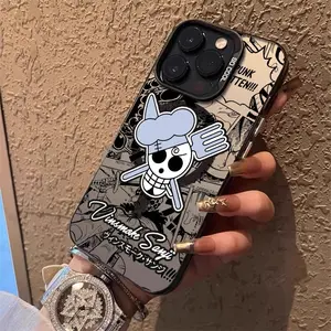 Anime Luffys Cool O-Ones-PieceS Phone Case for iPhone 17 16 15 14 13 12 11 Pro Max Air Magnetic MagSafe Matte Laser Metallic Phone Case Gradient Matte Texture Durable Scratch-Resistant Protective Cover Funda