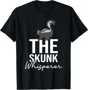 Cotton Graphic Tees Streetwear The Skunk Whisperer - Zookeeper Zoologist Animal Lover T-Shirt