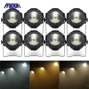 PAIDUN 200W COB LED Audience Blinder Par Can Stage Light Warm+Cool White Adjustable Beam Angle