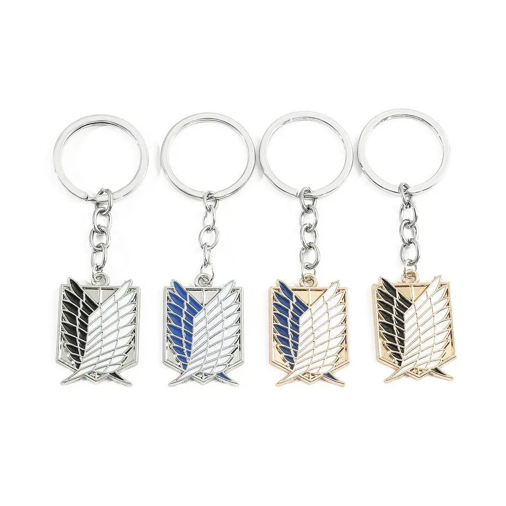 Anime Attack on Titan Unisex Enamel Badge Pendant Charm, Repro-Free Metal Keychain, Fashion Costume Jewelry Accessory for All Ages, Gift Ideas