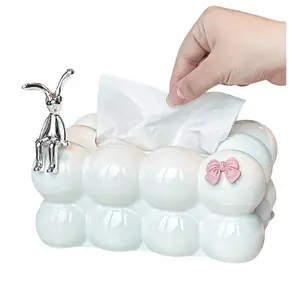 HomeDailyEss Cloud Tissue Box Holder, Bubble Tissue Dispenser Box Holder, Facial Paper Organizer Dispenser, Decorative Napkin Storage Organizer for Car, Bathroom, Party, Home, Office, Bathroom Accessory, Dispenser Bin