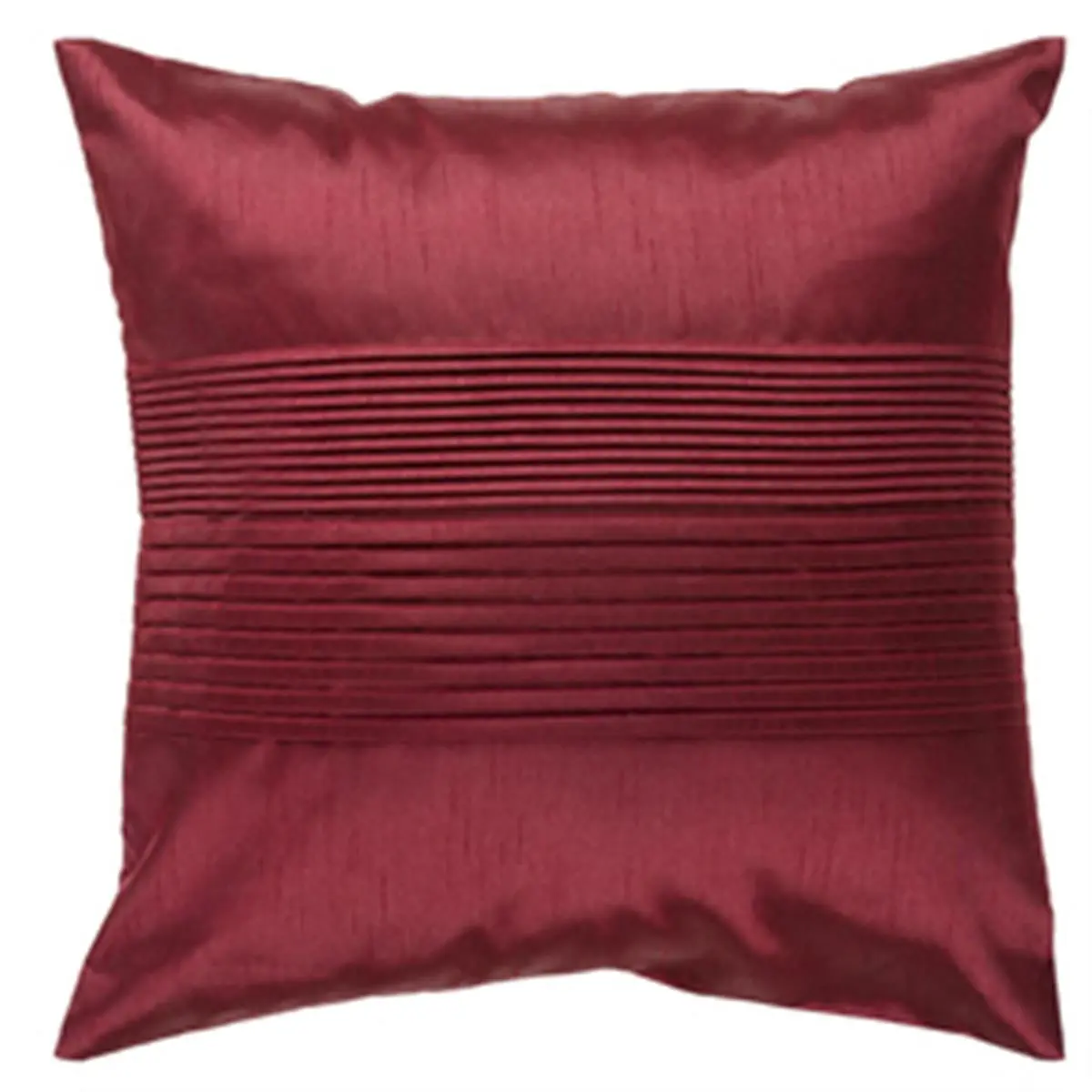 Livabliss 18x18 in. Down Feather-Filled Creative Decorative Cushion, Burgundy Indoor Cushions for Sofa, Feather Filled Cushions
