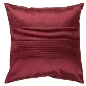 Livabliss 18x18 in. Square Down Feather Pillow, Burgundy Home Decorative Cushion, Square Cushion for Indoor Use