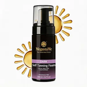 MegustaMe Dark Self Tanning Foam – 5.2 Fl Oz, Streak-Free, Never Orange, 1 Hour Express, Moisturizing, Vegan & Cruelty Free