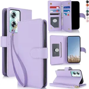 PU Leather Flip Wallet Design Phone Case with Card Slots, Phone Accessories Compatible with OPPO A3 Pro A40 A60 A58 4G A79 A18