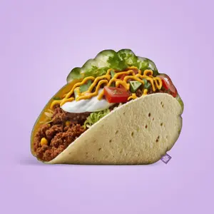 All About Vibe Taco version 2 Custom Shape Pillow Soft Huggable Vibrant Detailed Prints Perfect for Any Space Gift Ready Fun Quirky Design