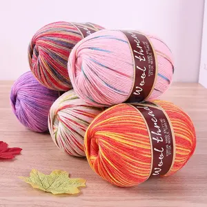 Colorful Striped Pattern Wool Yarn, Hand Knitting Yarn, DIY Crochet Yarn for Hat, Top, Scarf, Pants, Shoes
