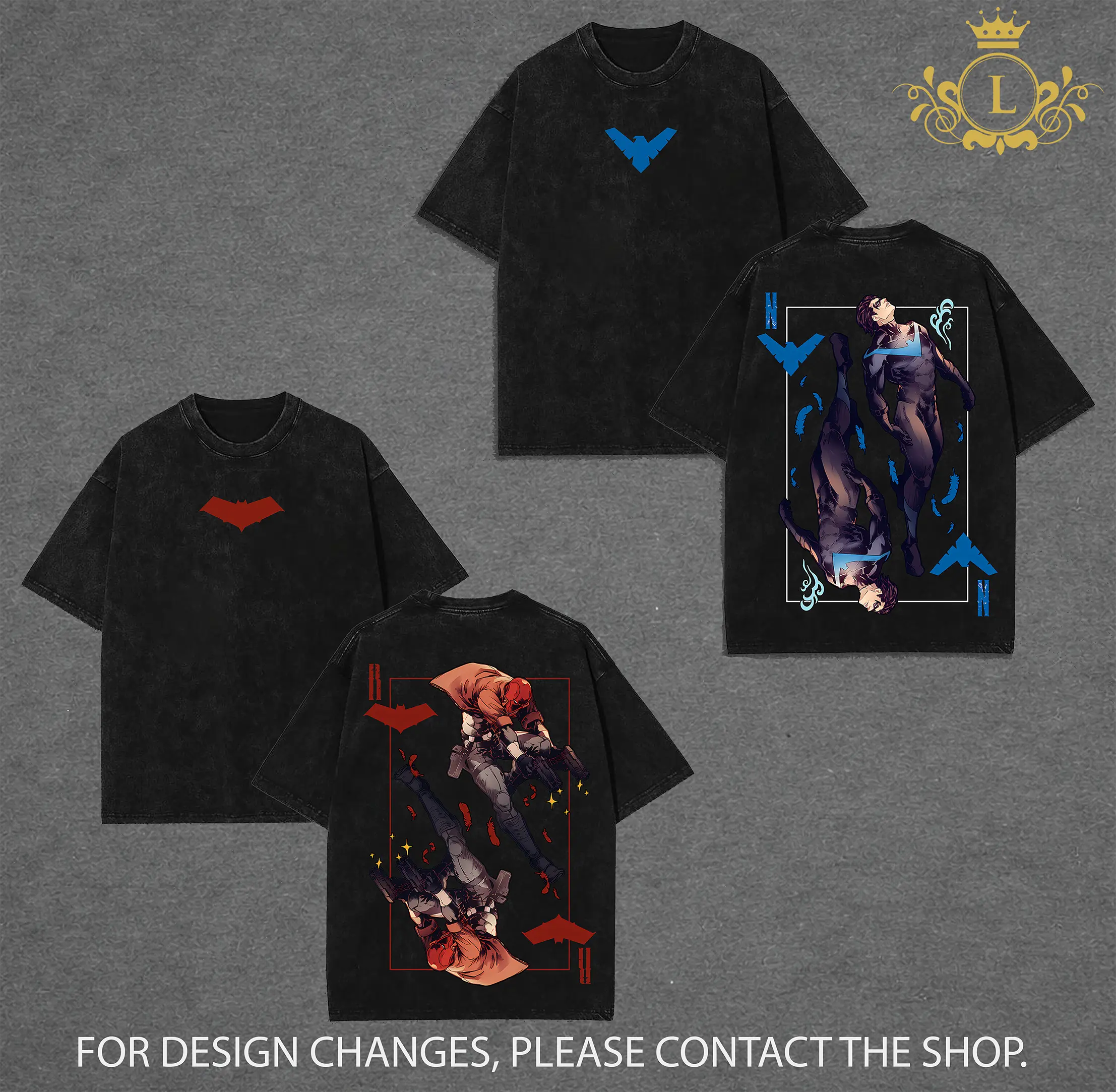 Limited Red Hood - Nightwing Print Cotton Tee, Vintage Graphic Tee Washed For Fans Super Hero Movie,Printed Crew Neck T-Shirt , Graphic Streetwear T-shirt, T-shirt Unisex Hot 2025