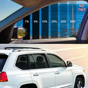 300/600CM Black Window Tint Film, 5-50% VLT Nano Ceramic, 99% UV Block Heat Control Privacy Tint for Auto Home Glass