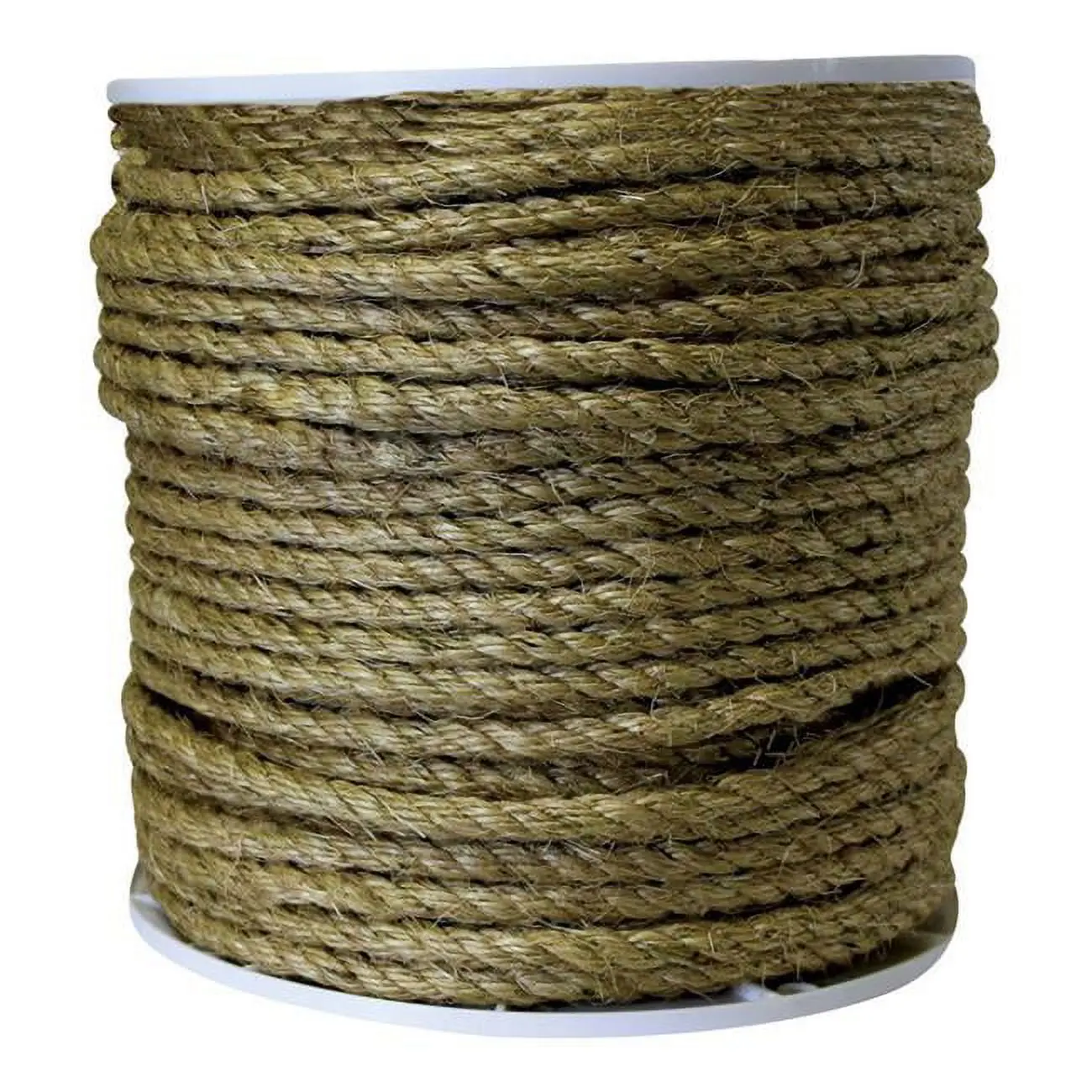 Heavy-Duty Multipurpose 0.5 in. x 200 ft. Brown Twisted Sisal Rope - 10.8 lbs Weight Capacity, 4158 lb Tensile Strength, Acid-Resistant, Chemical-Resistant, Water Floats, 4158 Pounds