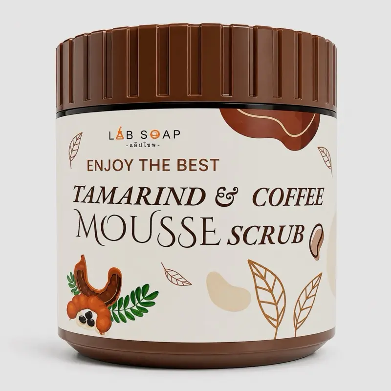 LAB SOAP Tamarind & Coffee Mousse Scrub | Creamy Exfoliating Body Scrub with Tamarind & Coffee for Smooth & Refreshed Skin