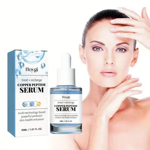 Copper peptide essence contains hyaluronic acid and vitamin C, moisturizing, firming, light beige, Serums