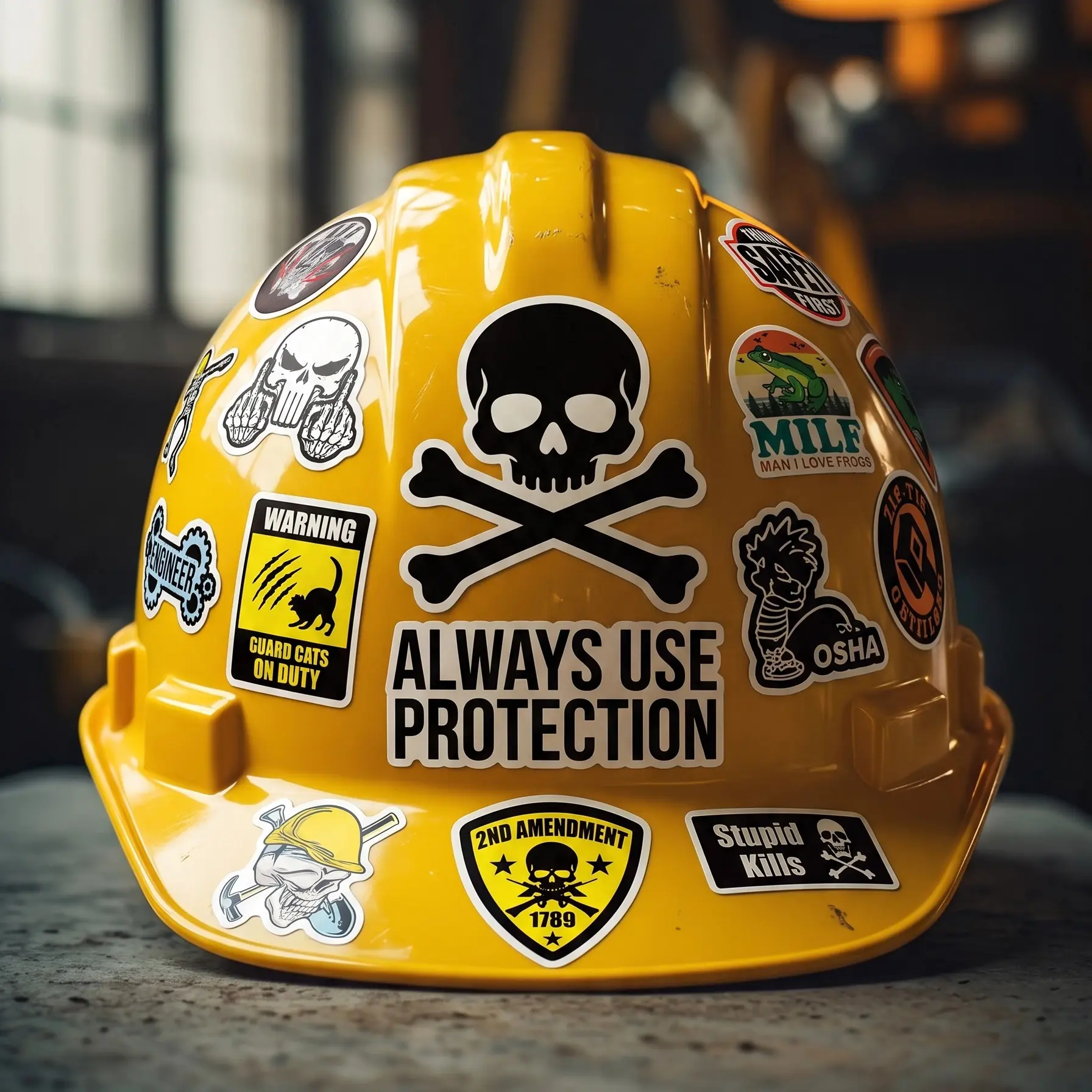 Funny Hard Hat Stickers Pack, 150 Funny Dirty Waterproof Vinyl Helmet Stickers for Men - Blue Collar Construction Worker Decals, Sarcastic Trade Humor
