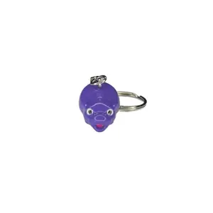 Moo Deng Keychain Fan Art Design Minifigure Figurine Cute Chibi Purple Pink Hippo Gifts Christmas Holidays Purse Wallet Backpack Bag